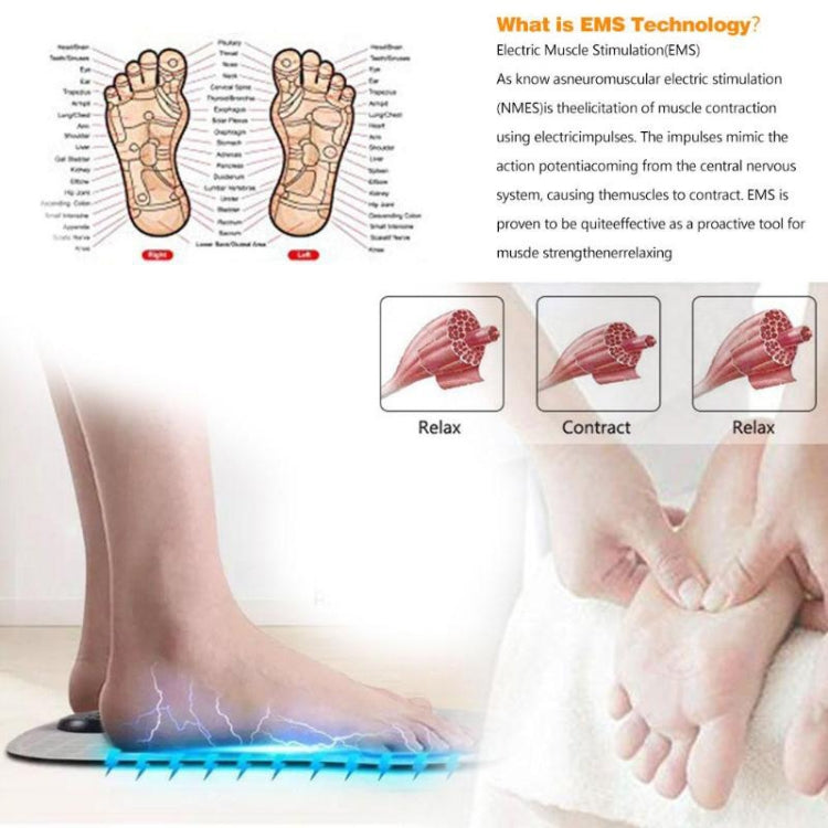 EMS Microcorrente Smart Foot Pad Massaggio plantare Terapia fisica (versione ricaricabile), Rechargeable Version