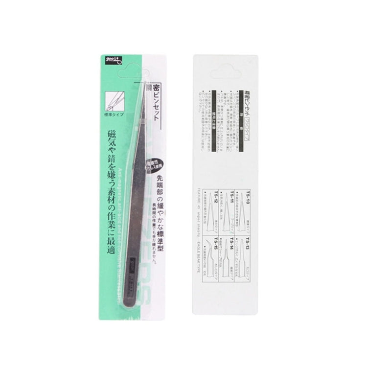 Pinzette dritte in acciaio Gooi TS-11, TS-11