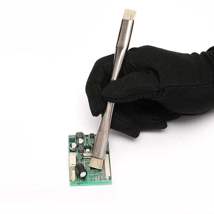 Spazzola antistatica Strumenti di pulizia sicuri della scheda madre ESD per strumenti di riparazione elettronica PCB del telefono cellulare, Double Head Brush White