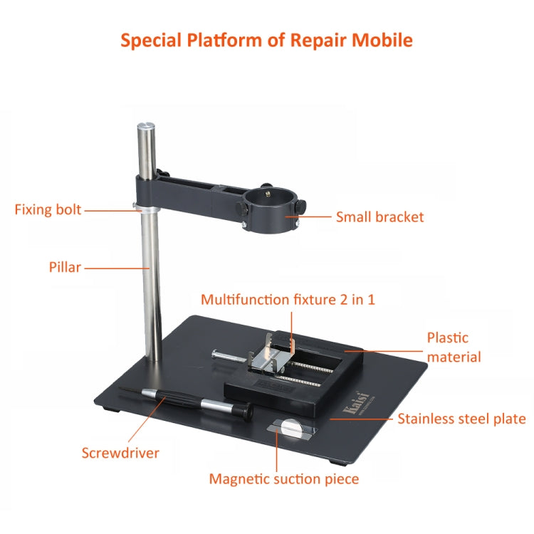 CASI F-202 Borsa per laptop per telefono cellulare Stazione di rilavorazione per rilavorazione Morsetto per pistola ad aria calda, Kaisi F-202