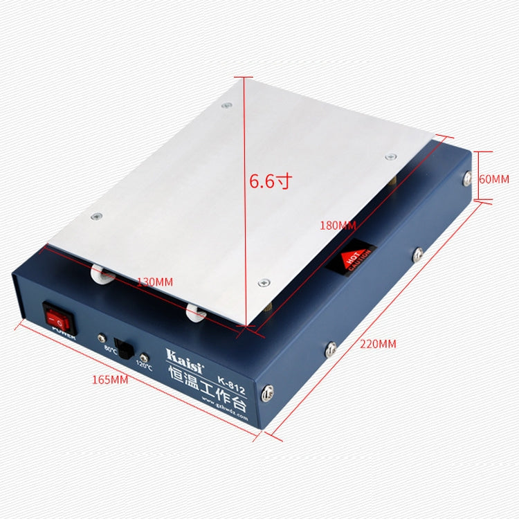 Kaisi K-812 Piastra riscaldante a temperatura costante Schermo LCD Stazione dissaldante separatore aperto, spina americana, Kaisi K-812 US Plug, Kaisi K-812 EU Plug