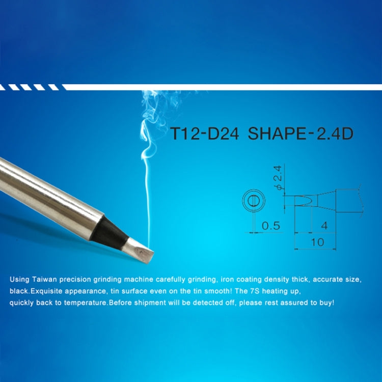 Punta per saldatore senza piombo QUICKO T12-D24 nera, T12-D24