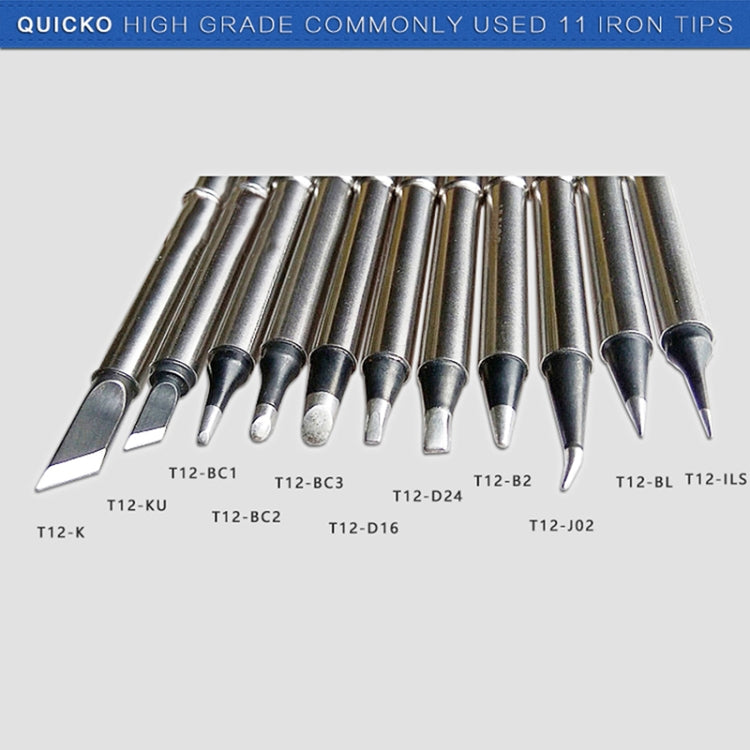 Punta per saldatore senza piombo QUICKO T12-D24 nera, T12-D24