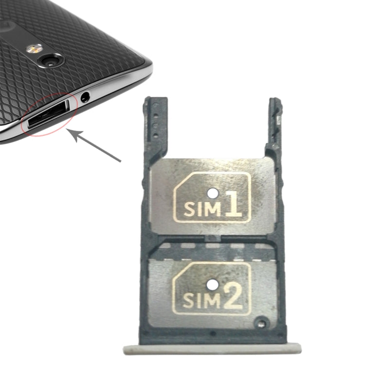 2 Vassoio scheda SIM + Vassoio scheda Micro SD per Motorola Moto X Play / XT1565, For Motorola X Play