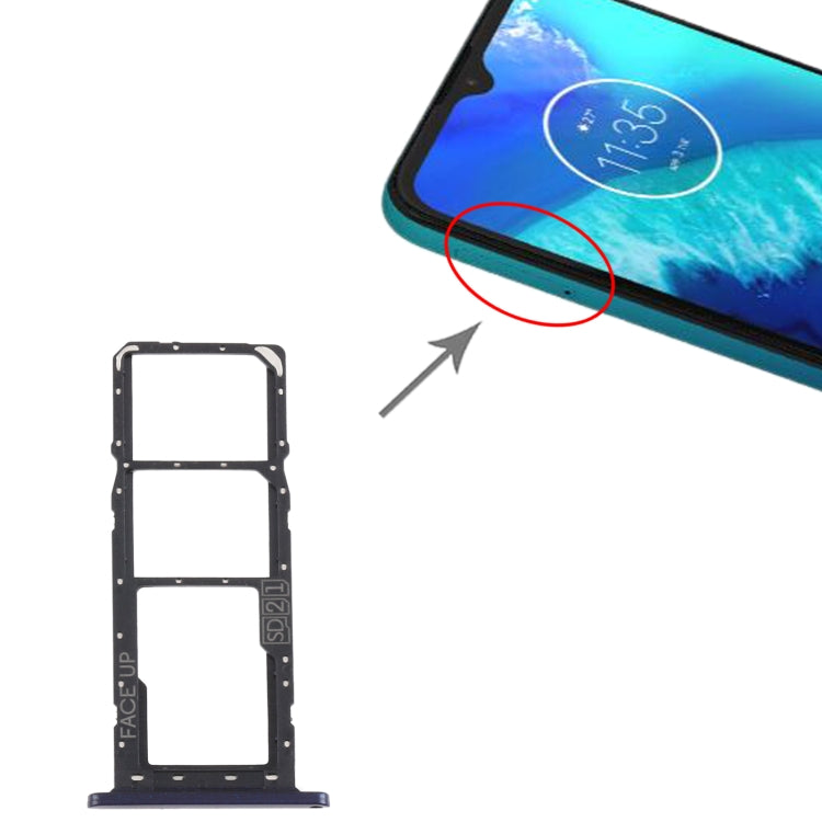 Vassoio scheda SIM + Vassoio scheda SIM + Vassoio scheda micro SD per Motorola Moto G8 Power Lite, For Motorola Moto G8 Power Lite
