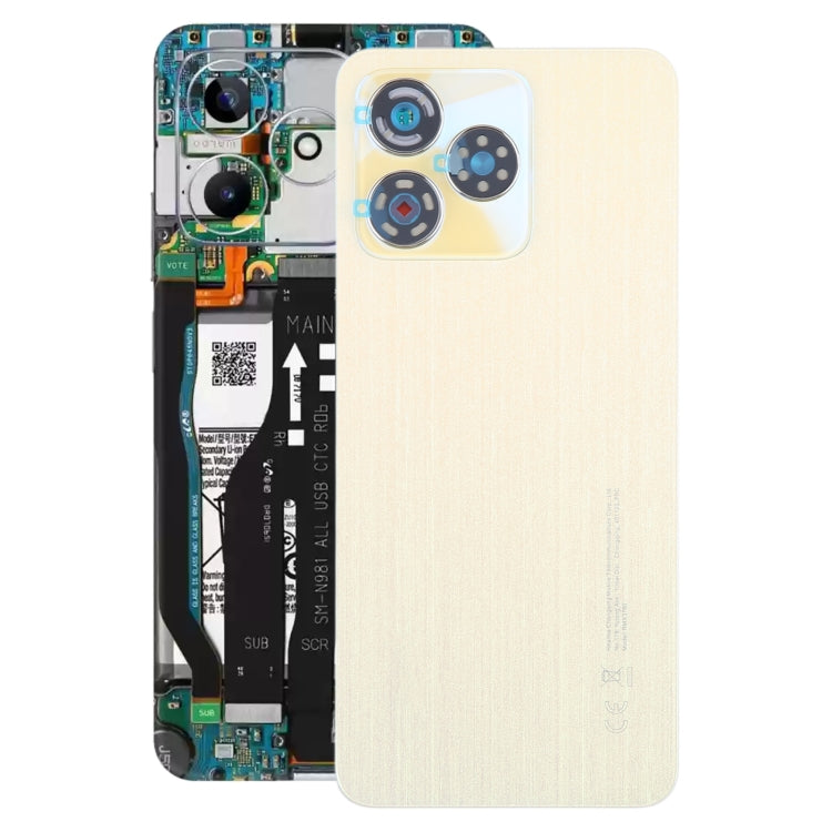 Cover posteriore batteria originale con copri obiettivo per Realme C53 oro