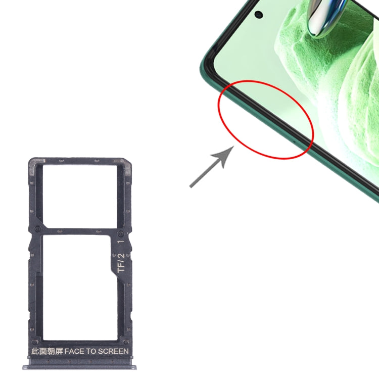 Per Xiaomi Redmi Note 12 5G Vassoio scheda SIM + Vassoio scheda SIM / Micro SD, For Xiaomi Redmi Note 12 5G