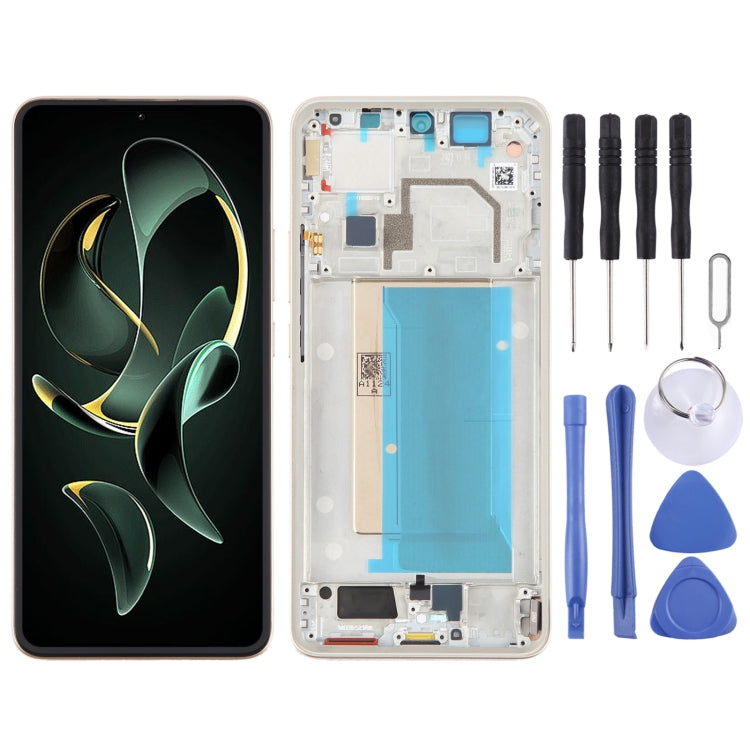 Per Xiaomi 13T Pro Digitalizzatore schermo LCD in materiale AMOLED originale assemblaggio completo con cornice, For Xiaomi 13T Pro (Original)