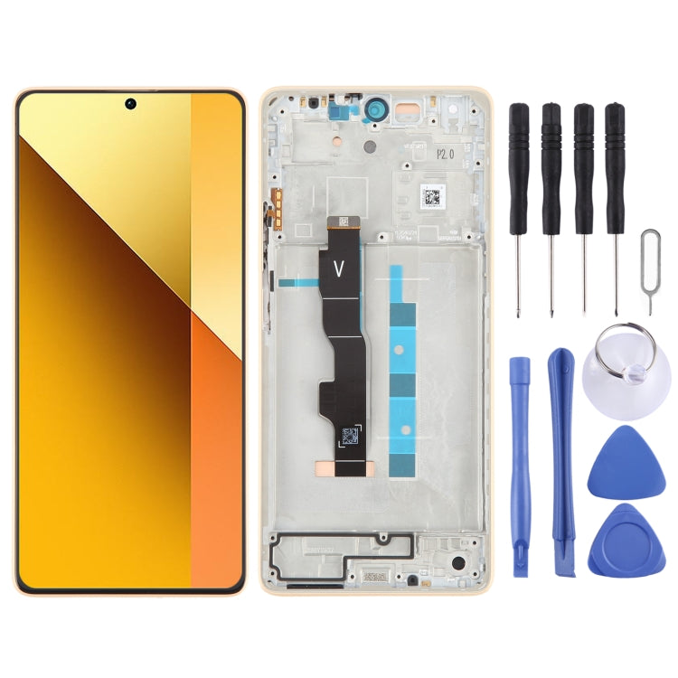 Per Xiaomi Redmi Note 13 5G digitalizzatore schermo LCD in materiale AMOLED originale assemblaggio completo con cornice, For Xiaomi Redmi Note 13 5G(Original)