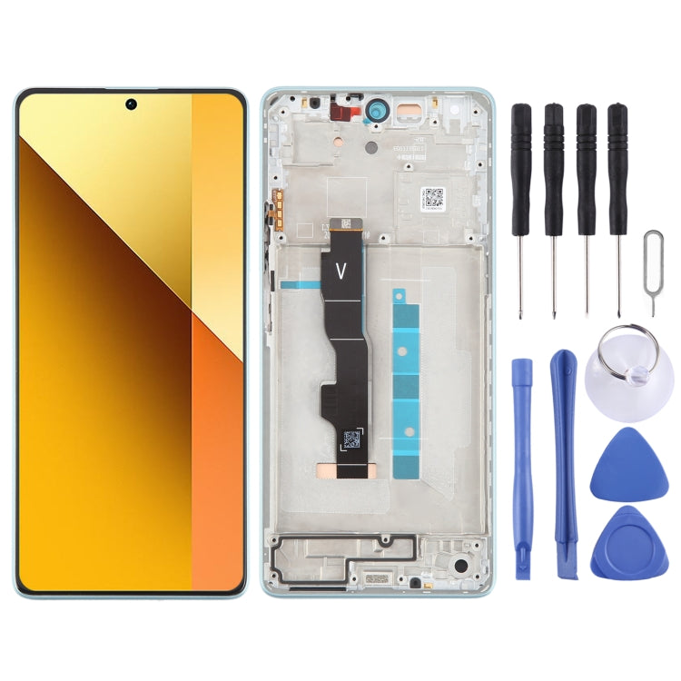 Per Xiaomi Redmi Note 13 5G digitalizzatore schermo LCD in materiale AMOLED originale assemblaggio completo con cornice, For Xiaomi Redmi Note 13 5G(Original)
