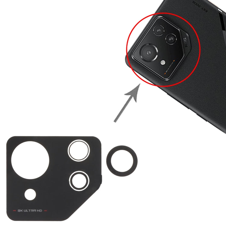 Per Asus ROG Phone 8 Pro AI2401 AI2401_A Obiettivo della fotocamera posteriore, For Asus ROG Phone 8 Pro