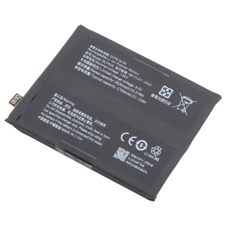 Per OnePlus 12 5G BLPA25 2630mAh Batteria sostitutiva, For OnePlus 12 5G