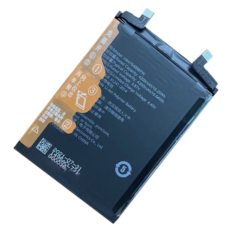 Batteria sostitutiva da 4200 mAh per Honor 50/60 SE/Nova 9/NAM-AL00 NTH-AL00 GIA-AN00 HB476489EFW, For Honor 50 / 60 SE / Huawei Nova 9