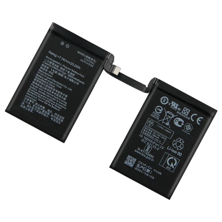 Batteria sostitutiva da 6000 mAh per ASUS ROG Phone 5 / 5s Pro ZS673KS I005DA I005DB C21P2001, For ASUS ROG Phone 5 / 5s Pro