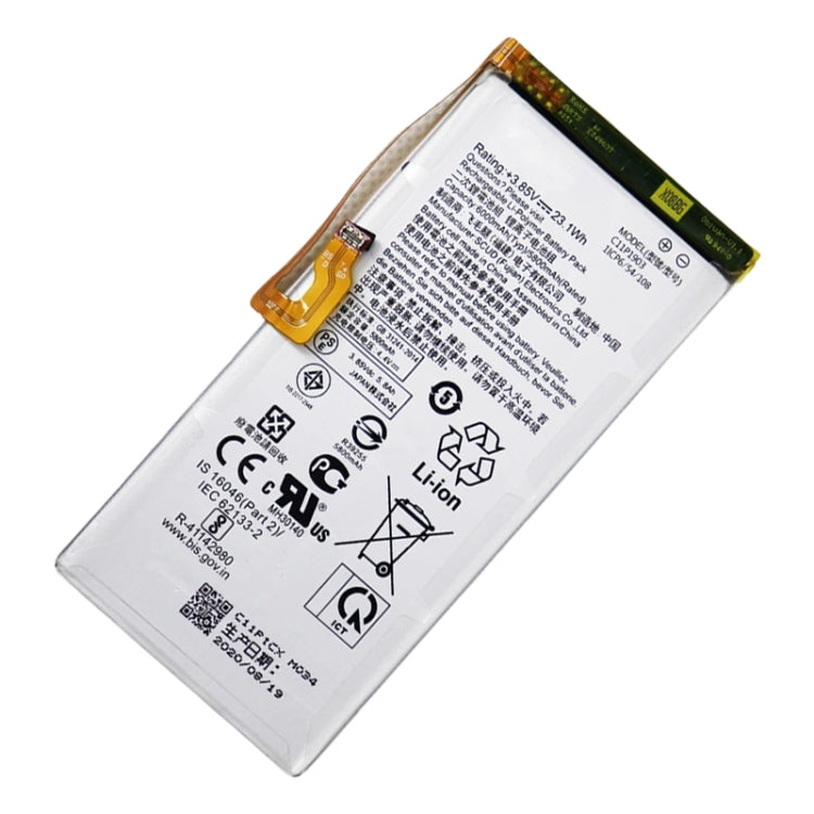 Sostituzione batteria 6000mAh per ASUS ROG Phone 3 ZS661KL C11P1903, For ASUS ROG Phone 3