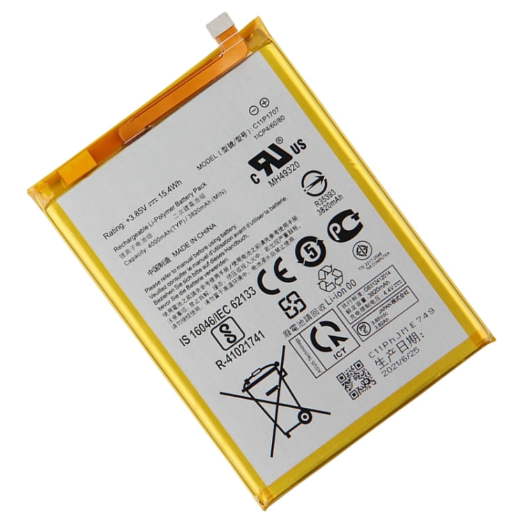 Sostituzione batteria 4000mAh per ASUS Zenfone Max M1 ZB555KL C11P1707, For ASUS Zenfone Max M1