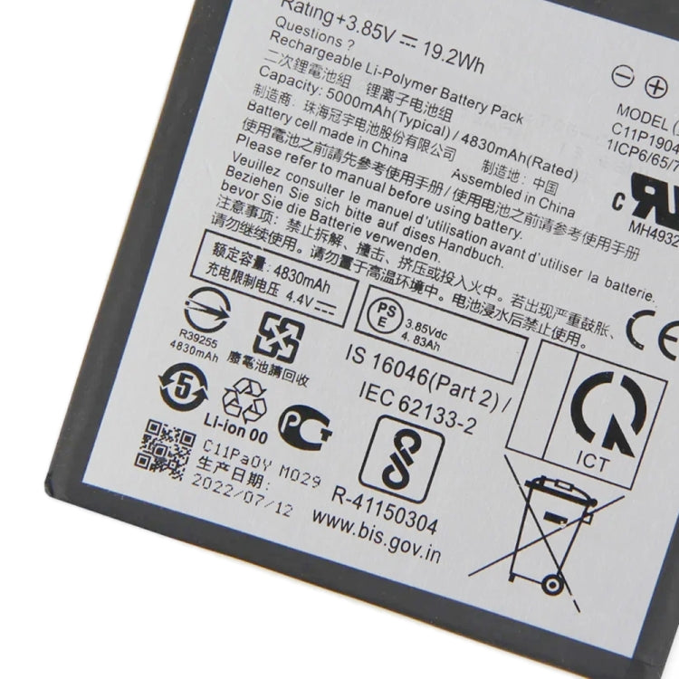 Batteria di ricambio da 5000 mAh per ASUS Zenfone 7/7 Pro/8 Flip ZS672KS ZS670KS ZS671KS C11P1904, For ASUS Zenfone 7 / 7 Pro / 8 Flip