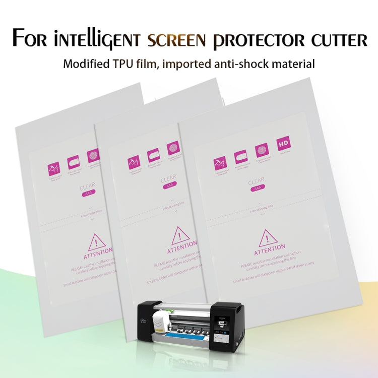 50 pezzi di pellicola morbida per tablet F0007 HD TPU per taglierina protettiva, F0007