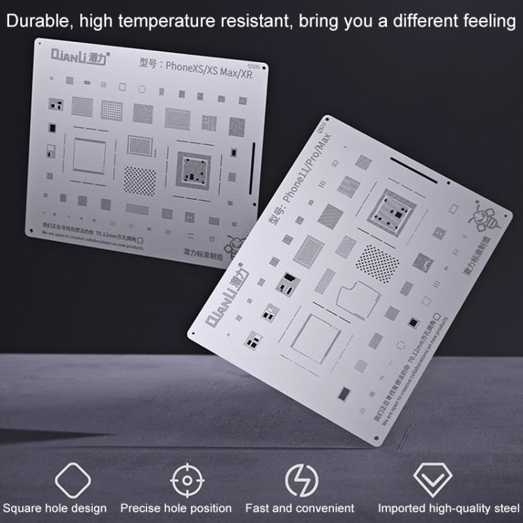 Qianli QS04 Bumblebee Stencil BGA Reballing Planting Tin Plate per iPhone X/8/8 Plus, For iPhone X/8/8 Plus