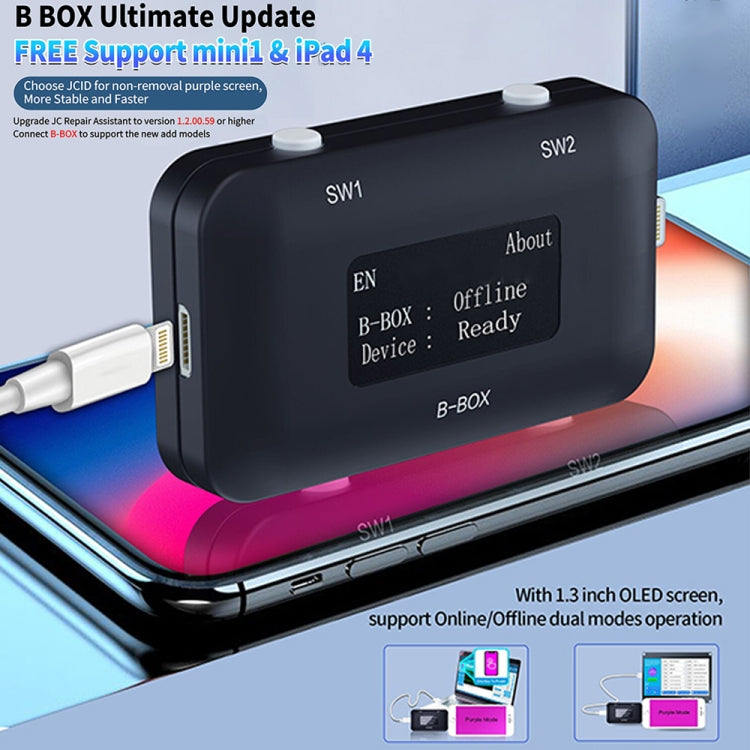 B-BOX Lettura disco rigido Scrittura Modifica SN Programmazione con schermo da 1,3 pollici per iPhone 7-11, B-BOX
