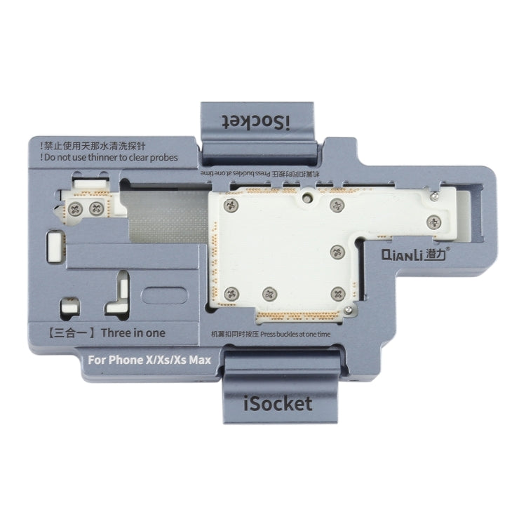 Qianli iSocket 3 in 1 Scheda madre Telaio per test a strati Strati superiori e inferiori Funzione scheda logica Supporto per test rapido per iPhone X / XS / XS Max, Qianli iSocket For iPhone X / XS / XS Max