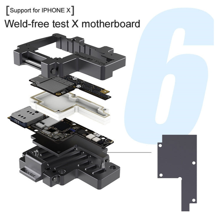 Qianli iSocket 3 in 1 Scheda madre Telaio per test a strati Strati superiori e inferiori Funzione scheda logica Supporto per test rapido per iPhone X / XS / XS Max, Qianli iSocket For iPhone X / XS / XS Max