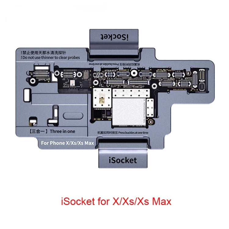 Qianli iSocket 3 in 1 Scheda madre Telaio per test a strati Strati superiori e inferiori Funzione scheda logica Supporto per test rapido per iPhone X / XS / XS Max, Qianli iSocket For iPhone X / XS / XS Max