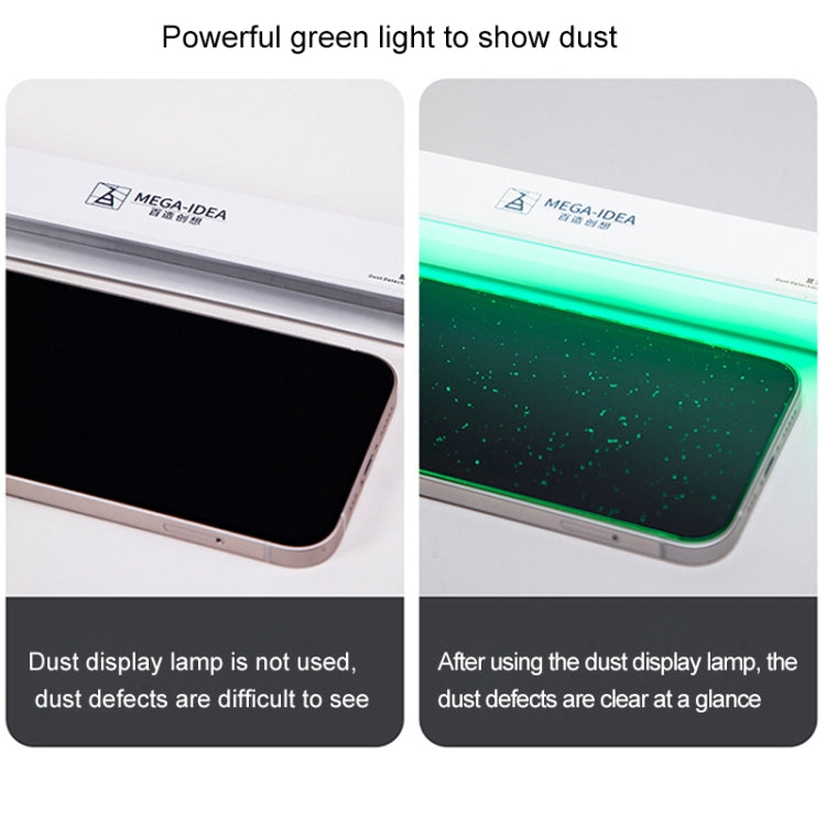 Mostra lampada antipolvere 2 lampada antipolvere per riparazione schermo LCD lampada antigraffio per impronte digitali lampada display polvere per telefono cellulare LED verde, Show Dust Lamp