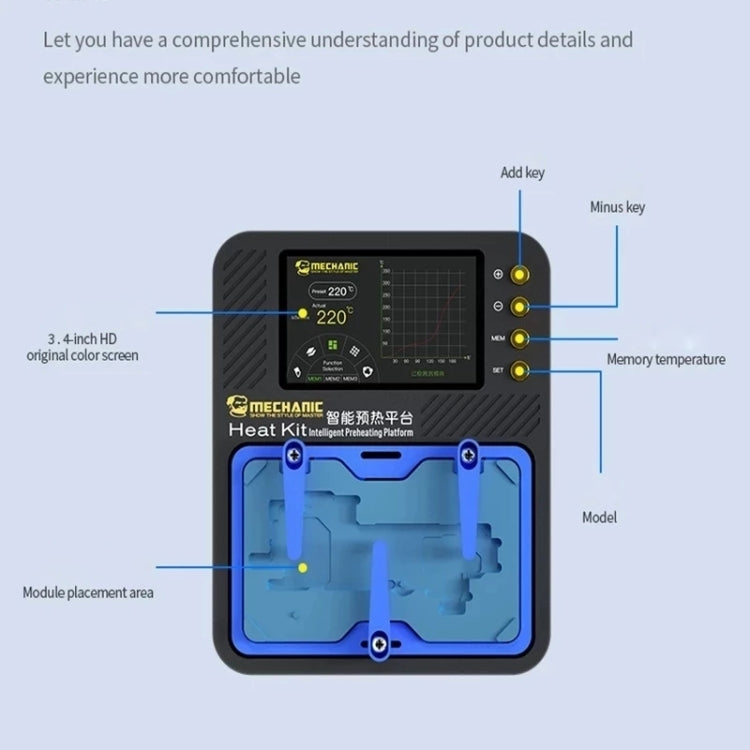 Piattaforma riscaldante per saldatura a riflusso meccanica, spina americana, Reflow (US Plug), Reflow (EU Plug)