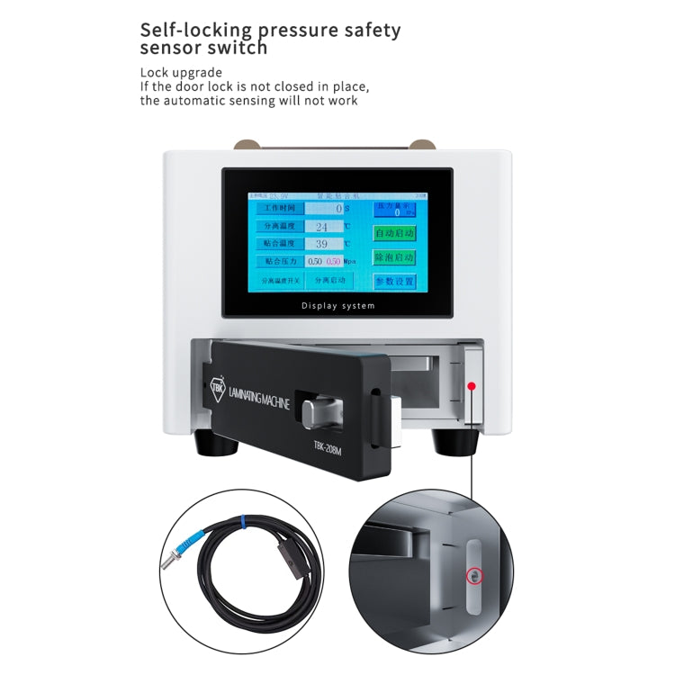 TBK 208M 3 in 1 Mini laminatrice sottovuoto con schermo LCD, presa UK, TBK 208M (US Plug), TBK 208M (EU Plug)