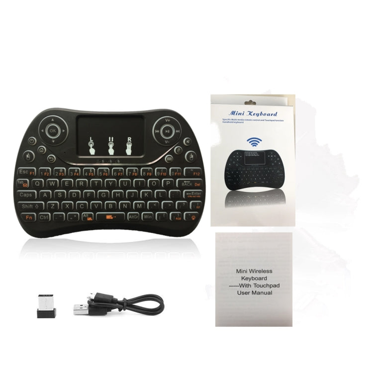 Mini tastiera wireless I8 Max da 2,4 GHz con touchpad ricaricabile Fly Air Mouse Smart Game retroilluminato a 7 colori