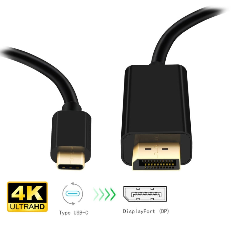 Cavo adattatore DP per collegamento DisplayPort da tipo C a DP 4K 60 Hz, lunghezza cavo: 1,8 m