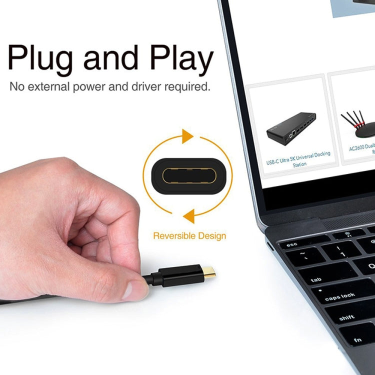 Cavo adattatore DP per collegamento DisplayPort da tipo C a DP 4K 60 Hz, lunghezza cavo: 1,8 m