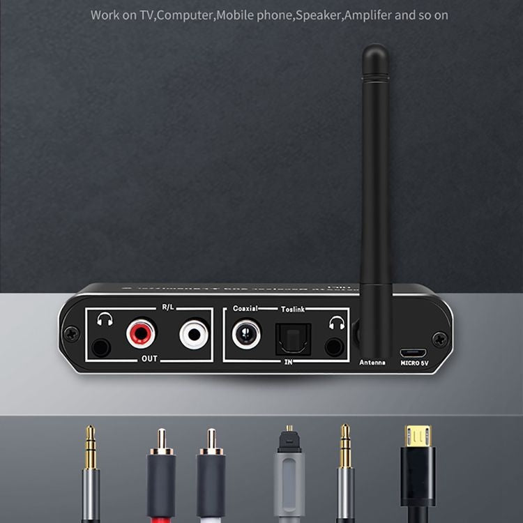 ZS-SGD09 Ricevitore e trasmettitore Bluetooth 5.0 da digitale ad analogico 3 in 1