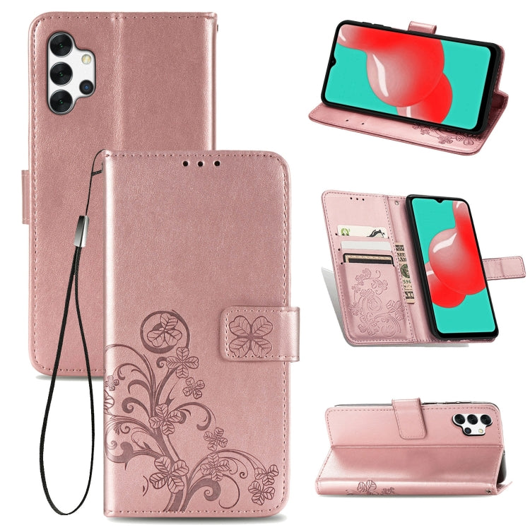 Custodia in pelle con protezione per telefono cellulare con fibbia in rilievo con chiusura a quattro foglie con cordino e slot per schede e portafoglio e funzione staffa, For Samsung Galaxy S21+ 5G, For Samsung Galaxy S21 5G