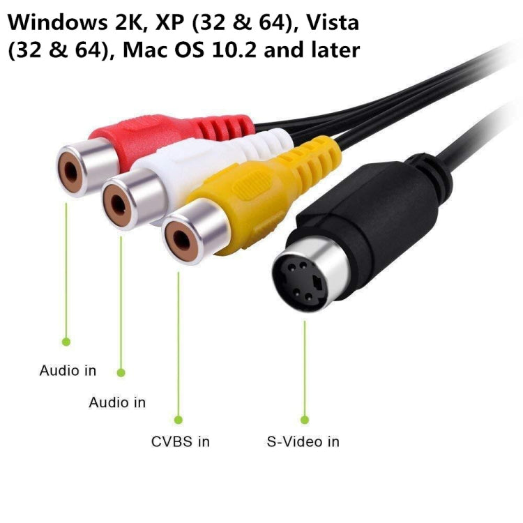 Cavo da USB a RCA 60+ Supporta Vista 64 / Win 7 / Win 8 / Win 10 / Mac OS