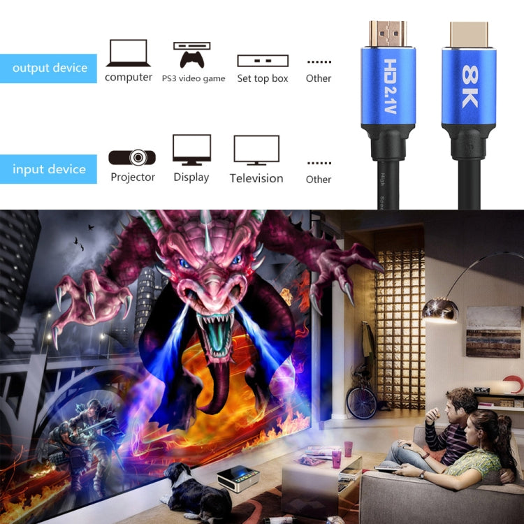 HD08 8K Ultra Clear HDMI 2.1 TV Computer Proiezione Set-top Box Cavo HDMI, 0.5m, 1m, 1.5m, 2m, 3m