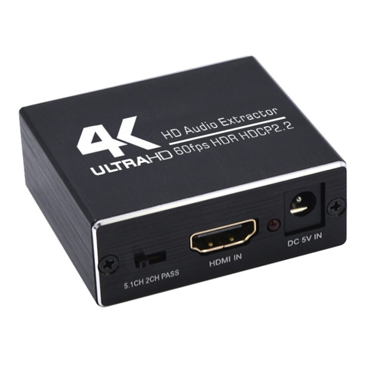 AY78V20 4K 60Hz HDMI 2.0 Splitter audio 5.1 ARC Estrattore audio HD-MI HDCP 2.2 HDR10 Convertitore audio 4K HD-MI ottico TOSLINK SPDIF