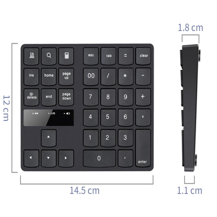 Tastierino numerico wireless USB 2.4G 35 tasti ricarica tastiera digitale portatile mini tastierino numerico