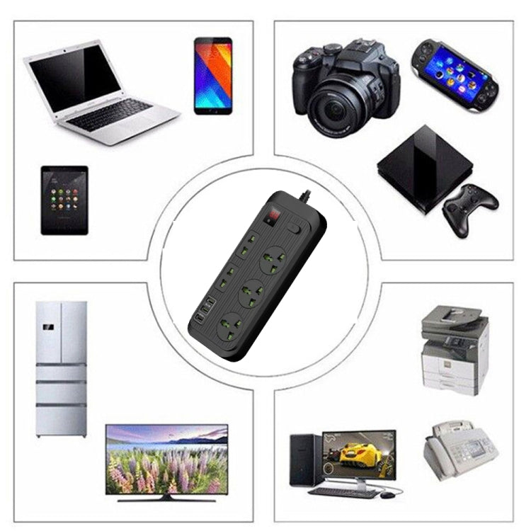 T17 3000W Presa Smart Timing ad alta potenza 24 ore su 24 QC3.0 Presa USB a ricarica rapida, lunghezza cavo: 2 m, spina USA