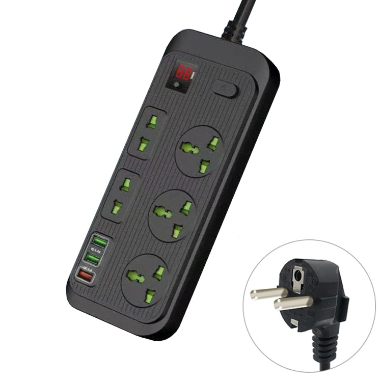 T17 3000 W Presa Smart Timing 24 ore ad alta potenza QC3.0 Presa USB per ricarica rapida Presa multipla, Lunghezza cavo: 2 m, Spina UE