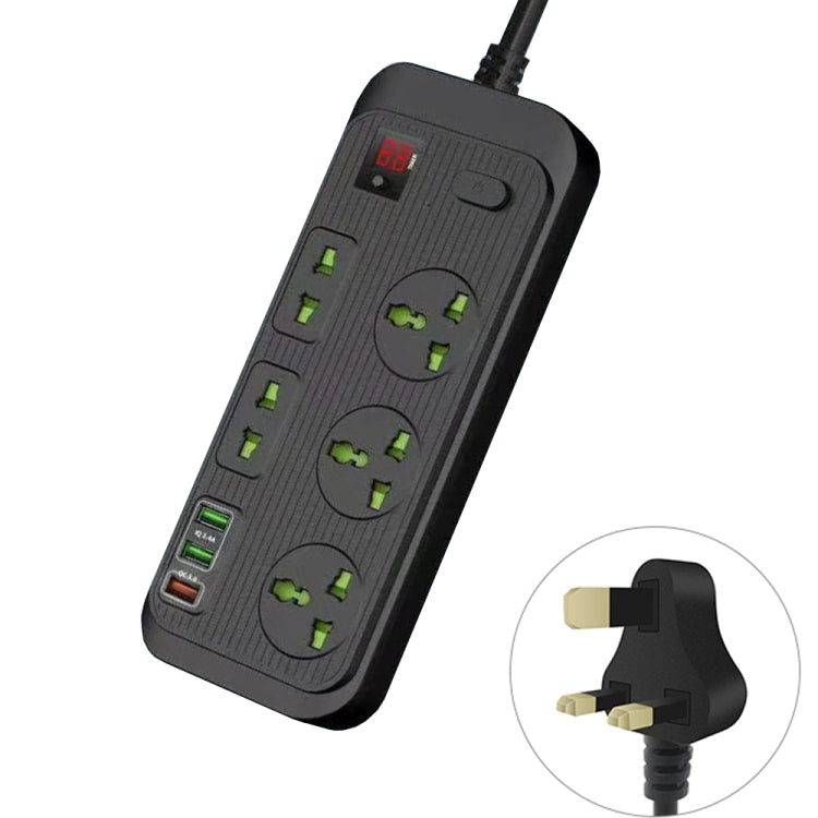 T17 3000 W Presa Smart Timing 24 ore ad alta potenza QC3.0 Presa USB a ricarica rapida, lunghezza cavo: 2 m, spina UK