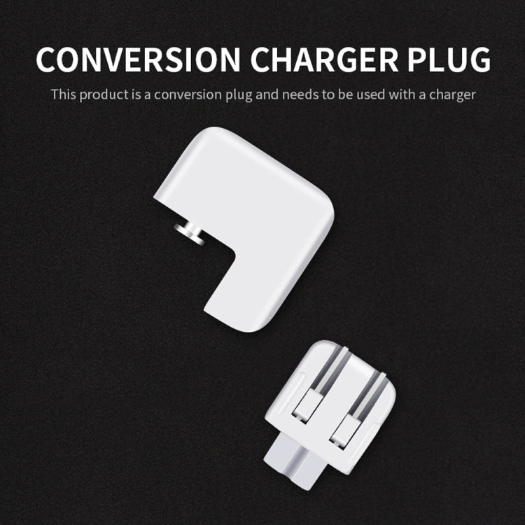 Adattatore di alimentazione XJ01 da 2 pezzi per caricabatterie iPad 10W 12W e caricabatterie serie MacBook, presa americana, US Plug