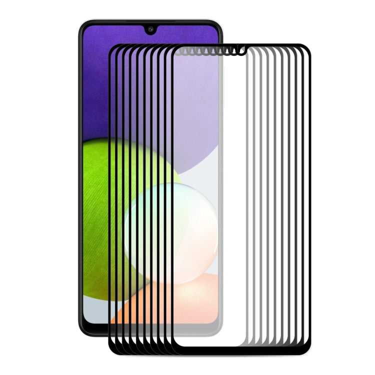 10 PZ ENKAY Hat-Prince Full Glue 0.26mm 9H 2.5D Protezione per schermo in vetro temperato Pellicola a copertura totale, For Samsung Galaxy A22 4G, For Samsung Galaxy A22 5G, For Samsung Galaxy F22 / M22, For Honor 50 SE (10 PCS)