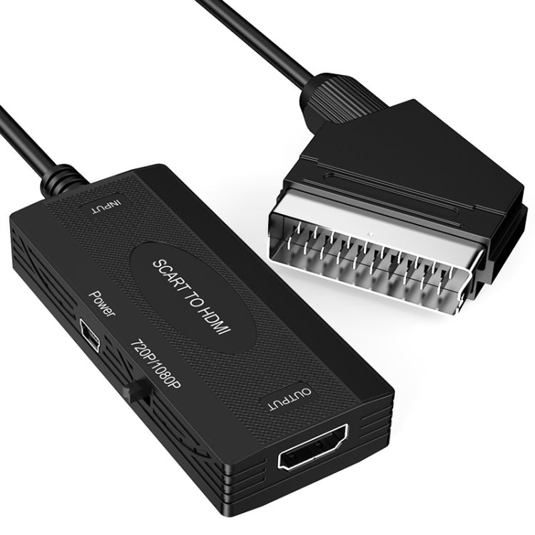 Adattatore convertitore audio video da SCART a HDMI 1080P, 1080P SCART to HDMI