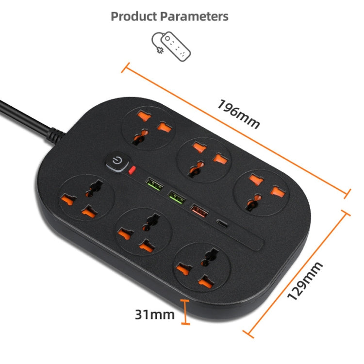 T21 PD3.0 + QC3.0 Spina a più fori 3000W Presa ad alta potenza, spina USA