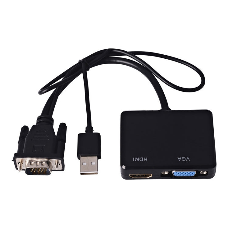 Adattatore VGA a HDMI Splitter VGA con convertitore audio da 3,5 mm