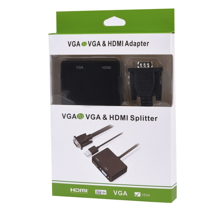 Adattatore VGA a HDMI Splitter VGA con convertitore audio da 3,5 mm