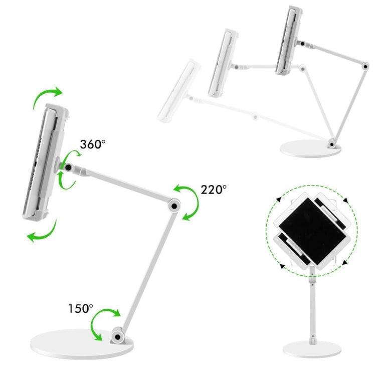 Supporto da tavolo AP-7L per smartphone e tablet, supporto a braccio lungo per iPad/Samsung