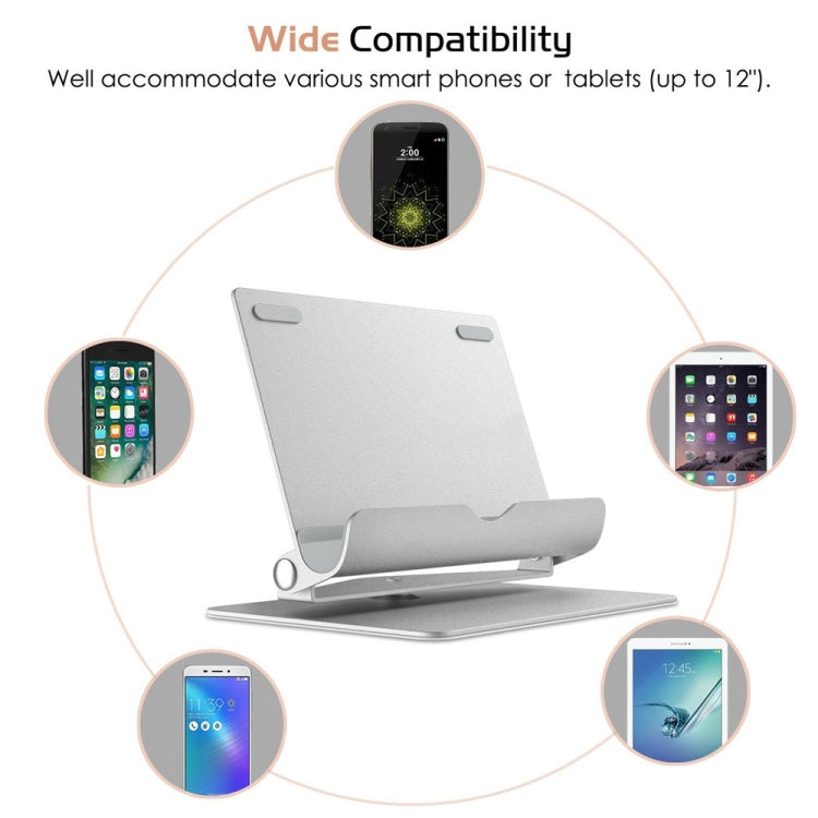 Supporto universale per telefono cellulare per tablet in metallo, supporto girevole a 360 gradi, accessorio da tavolo pieghevole